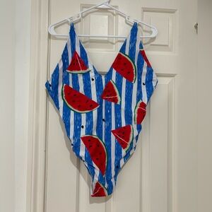 Watermelon Print One-Piece Swimsuit
